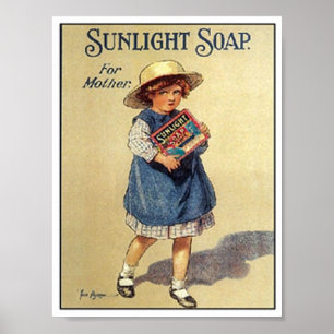 Poster Copie vintage d'annonce de savon