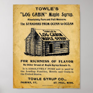 Poster Copie vintage de sirop d'érable de Towles