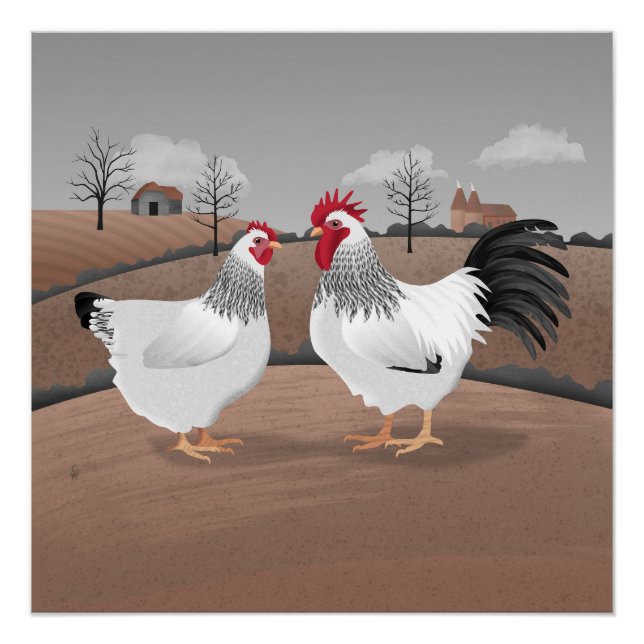 Poster Coq et Poule (Devant)