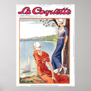 Poster Coquette Dames Au-Dessus Du Lac