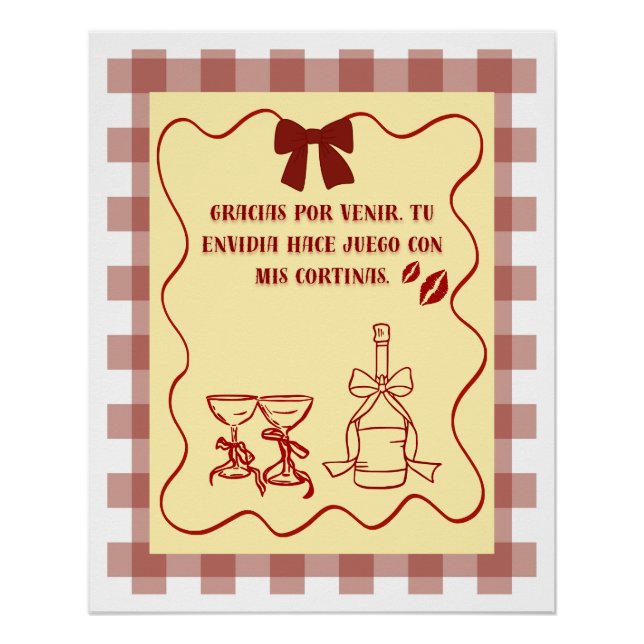 Poster coquette sarcasmo frase atrevida estética (Devant)