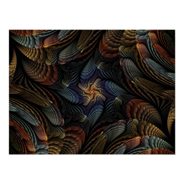 Poster Coquillages Abstraits (Devant)