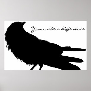 Poster Corbeau de l'amour_ Imprimer