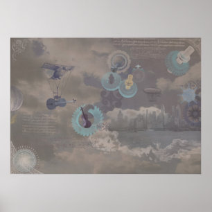 Poster Cordes de fermeture Steampunk