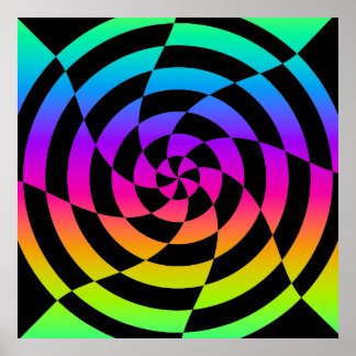 Poster Corey Tiger 80s Op Art Vintage