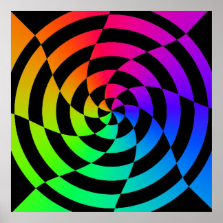 Poster Corey Tiger 80s Op Art Vintage