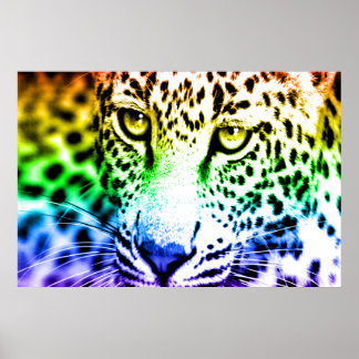 Poster Corey Tiger 80s Rétro Léopard