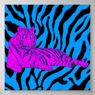 Poster Corey Tiger 80s Rétro Salon Tiger
