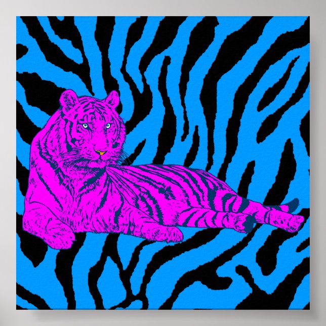Poster Corey Tiger 80s Rétro Salon Tiger (Devant)
