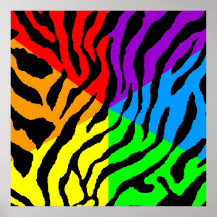 Poster Corey Tiger 80s Retro Tiger Motif