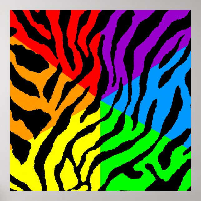 Poster Corey Tiger 80s Retro Tiger Motif (Devant)