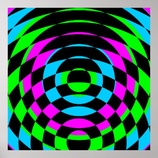 Poster Corey Tiger 80s Vintage Op Art