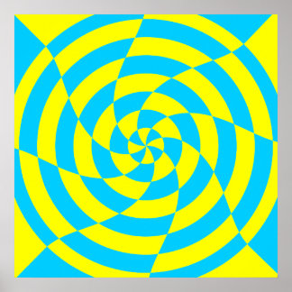 Poster Corey Tiger 80s Vintage Op Art