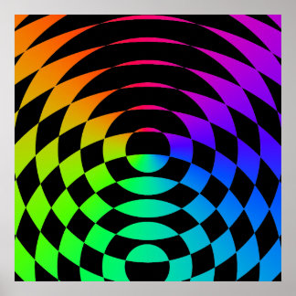 Poster Corey Tiger 80s Vintage Op Art