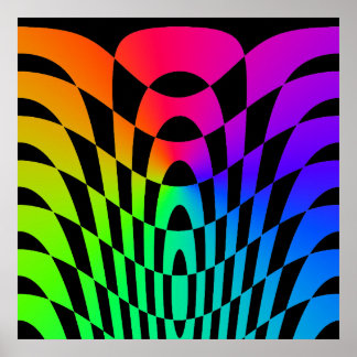 Poster Corey Tiger 80s Vintage Op Art