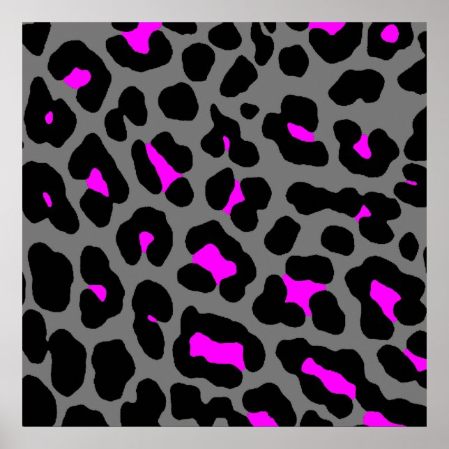 Poster Corey Tiger Motif Léopard Rétro des Années 80 (Devant)