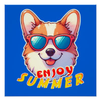 Corgi porte des lunettes de soleil Profitez de l'é