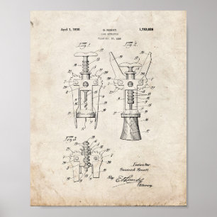 Poster Cork Extractor Patent - Old Look