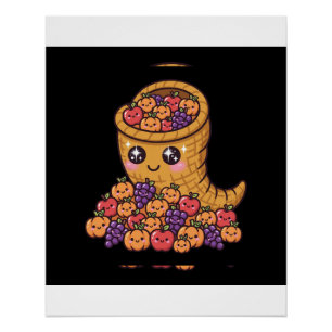 Poster Corne d'abondance Kawaii