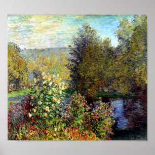 Poster Corner of the Garden by Monet Print