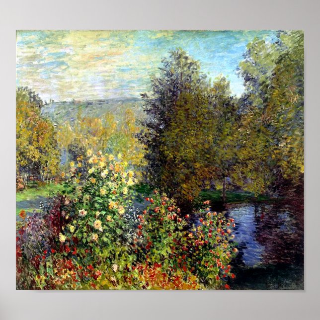 Poster Corner of the Garden by Monet Print (Devant)