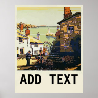 Poster Cornwall, Royaume-Uni ajouter du texte