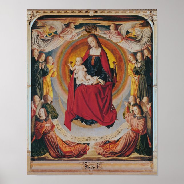 Poster Coronation de la Vierge, panneau central (Devant)