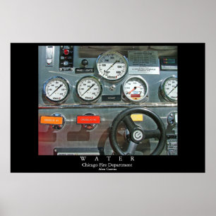 Poster Corps de sapeurs-pompiers de Chicago de l'Eau