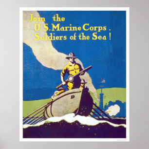 Poster Corps des Marines - Soldats de la Mer !