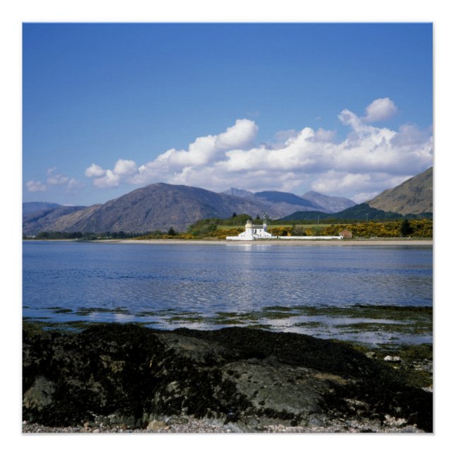 Poster Corran Lighthouse Loch Linnhe Écosse (Devant)