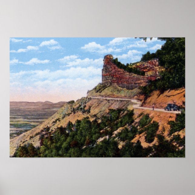 Poster Cortez Colorado Mesa Verde Knife Edge Road (Devant)