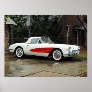Poster Corvette convertible