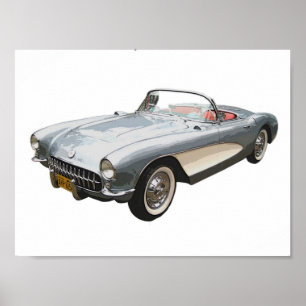 Poster Corvette convertible 1959