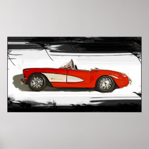 Poster Corvette en toile
