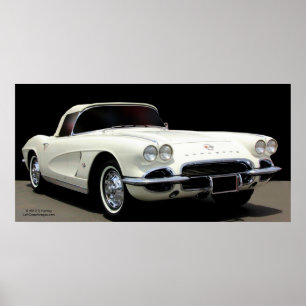 POSTER CORVETTE : LA VOITURE SPORTIVE AMÉRICAINE