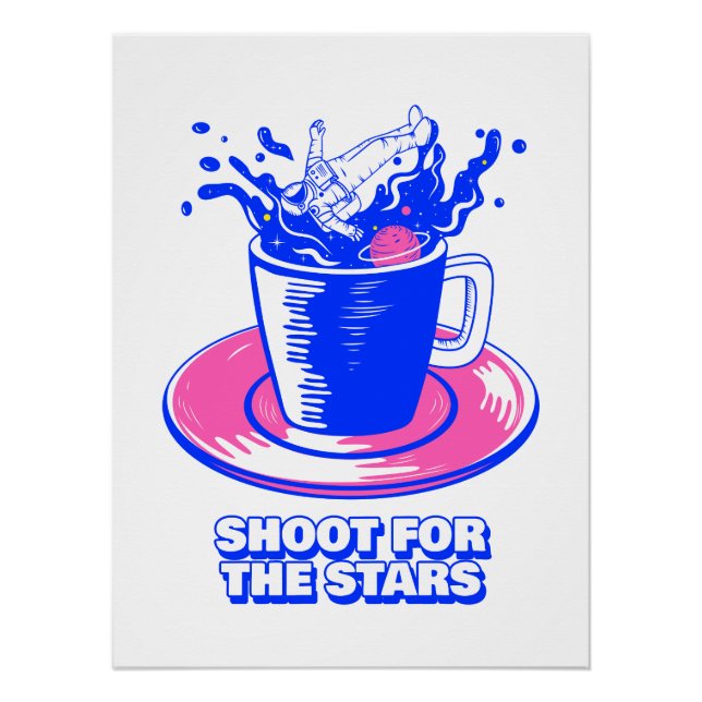 Poster Cosmic Adventure Space Art | Astronaute Brew (Devant)