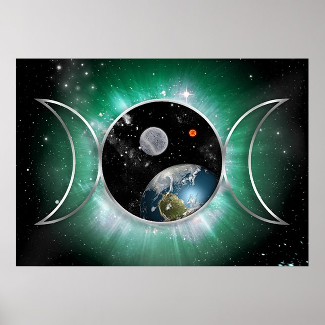 Poster Cosmic Triple Goddess (Devant)