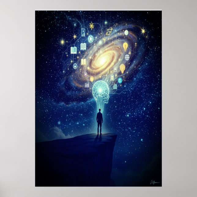 Poster Cosmique Stargazer - Élever votre espace (Devant)