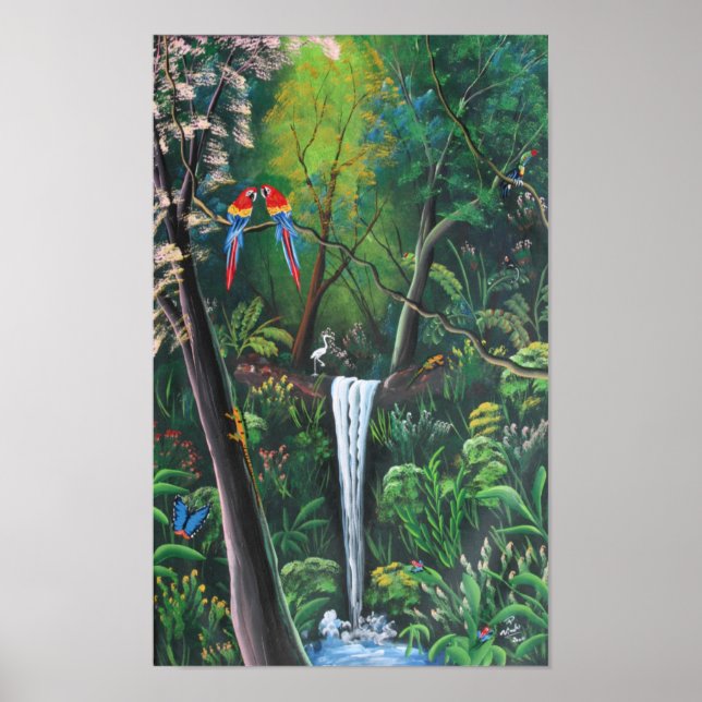 Poster Costa Rica Rainforest Print (Devant)