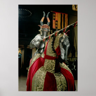 Poster Costume d'armure et armure de cheval assortie