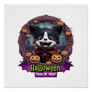 Poster Costume d'Halloween pour chiots