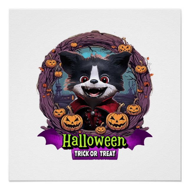 Poster Costume d'Halloween pour chiots (Devant)