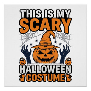 Poster Costume Halloween Épouvantable Chapeau de Sorcière