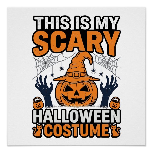 Poster Costume Halloween Épouvantable Chapeau de Sorcière (Devant)