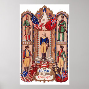 Poster Costume militaire de la guerre révolutionnaire