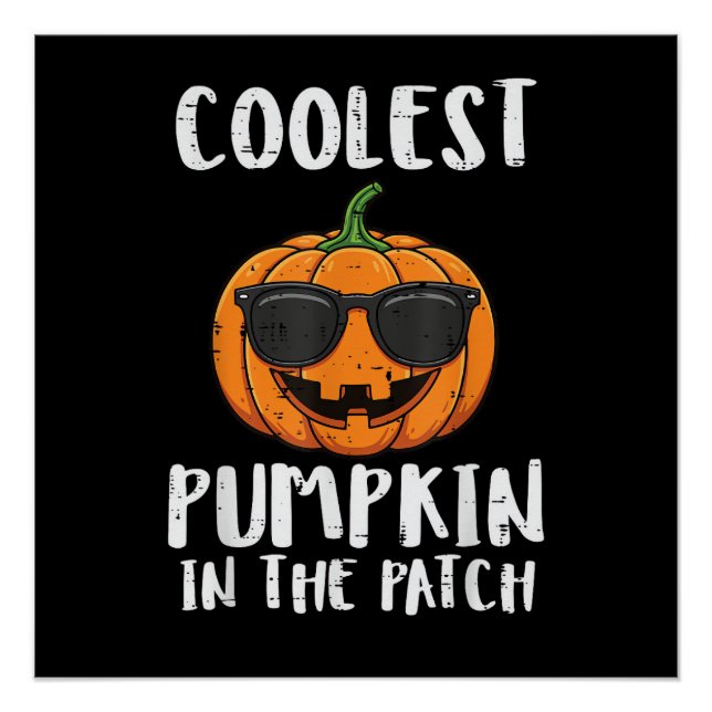 Poster Costume Patch Citrouille Le Plus Cool Halloween Ho (Devant)