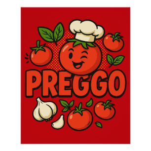 Poster Costume Sauce Preggo Annonce de Grossesse