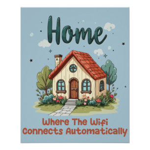 Poster Cosy Cottagecore Home Whimsical House Art