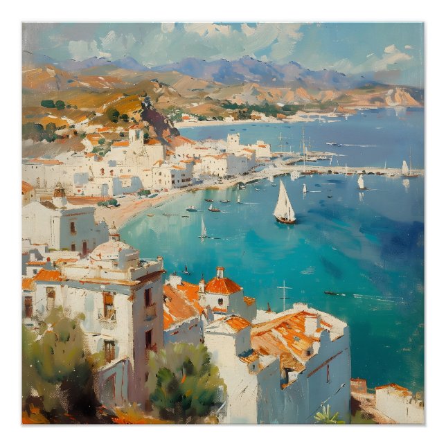 Poster Côte méditerranéenne en Espagne, Carthagène (Devant)