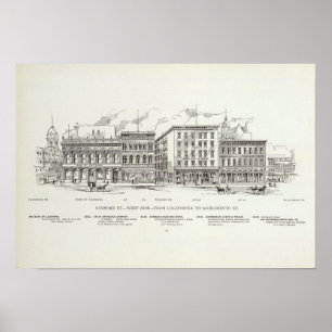 Poster Côté Ouest la Californie et Sacramento de Sansome